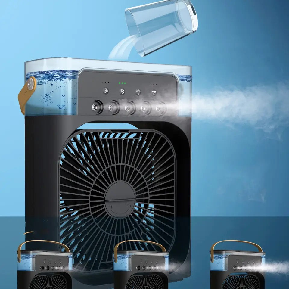 Humidifier Cooling Fan, Personal Evaporative Air Cooler Fan, Mini Air Freshner Cooling Fan, Water Mist Humidification Fan, 3 In 1 Portable Fan Air Conditioner, Desktop Electric Fan Air Cooler, 7 Colors LED Light Humidifier, USB Powered Mini AC Humidifier Cooling Fan, Personal Evaporative Air Cooler Fan, Mini Air Freshner Cooling Fan, Water Mist Humidification Fan, 3 In 1 Portable Fan Air Conditioner, Desktop Electric Fan Air Cooler, 7 Colors LED Light Humidifier, USB Powered Mini AC